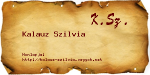 Kalauz Szilvia névjegykártya
